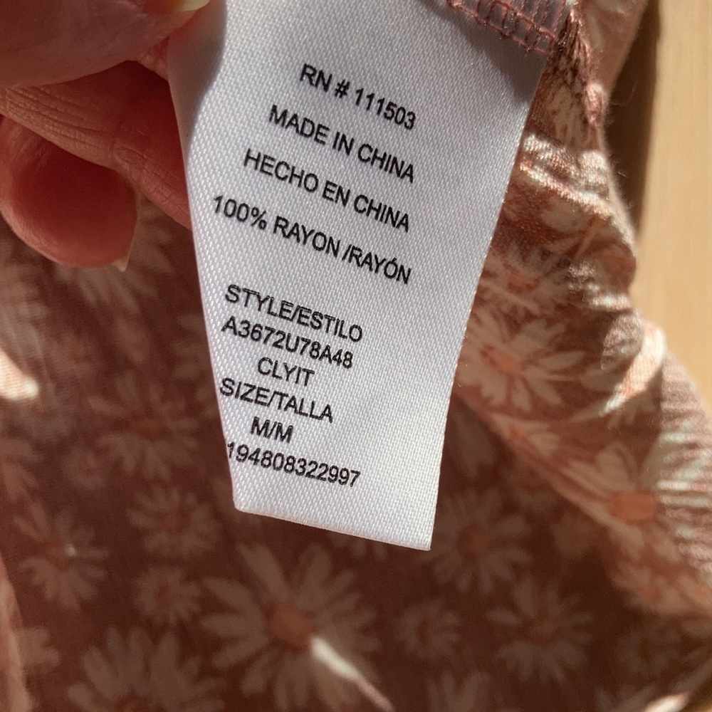 3/$33 Lily rose dress floral print Smocked puff sleeve cottagecore boho M jr - Picture 12 of 16